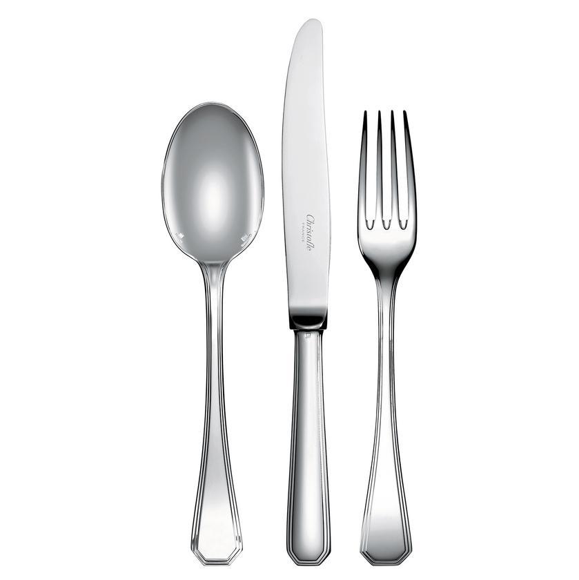 Christofle - 48-Piece Silver-Plated Flatware Set with Chest - Perles