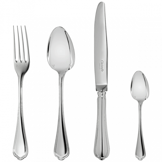 SPATOURS 48-Piece Silver Plated Flatware Set for 12 people with Chest