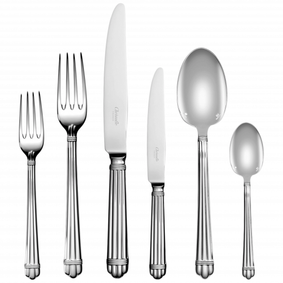 ARIA 48-Piece Silver Plated Flatware Set with Chest