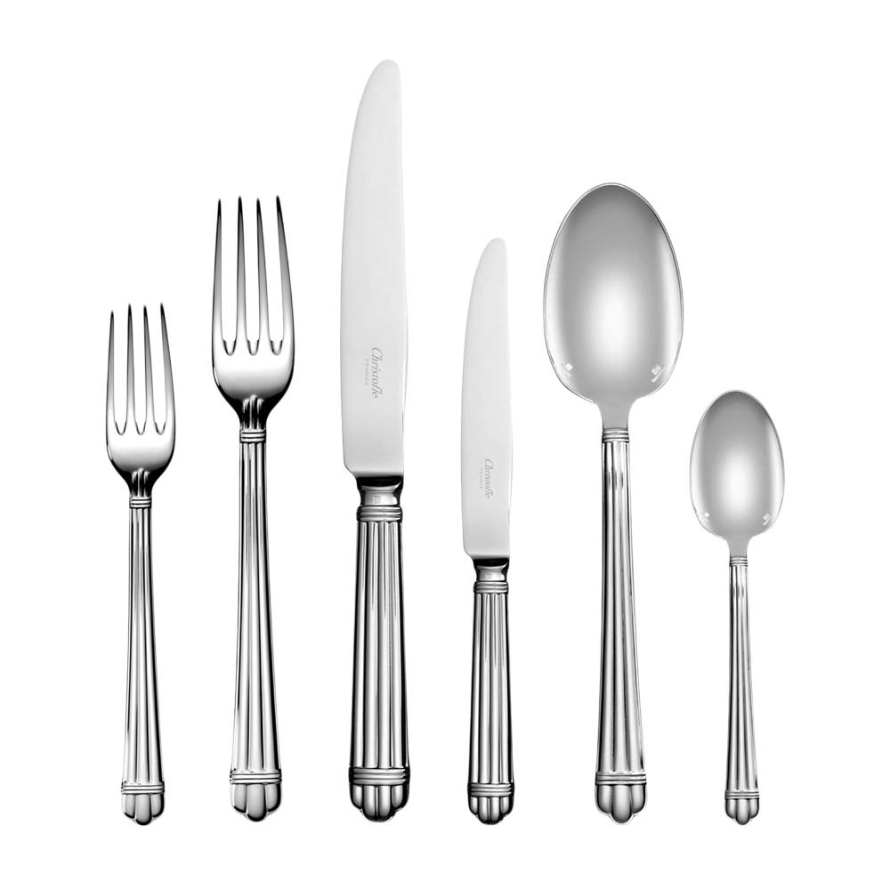 48-Piece Silver-Plated Flatware Set with Chest Malmaison