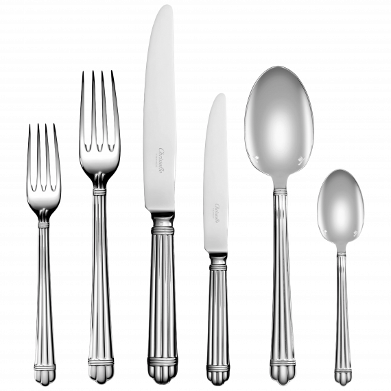 ARIA 36-Piece Silver Plated Flatware Set with Chest