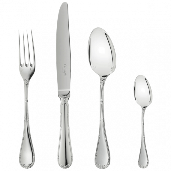 RUBANS 48-Piece Silver Plated Set for 12 people