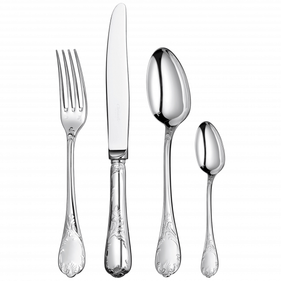 MARLY 48-Piece Silver Plated Flatware Set with Chest