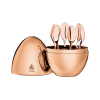 MOOD PRECIOUS COFFEE Set of 6 Silver Plated Espresso Spoons in 18-Carat Pink Gold