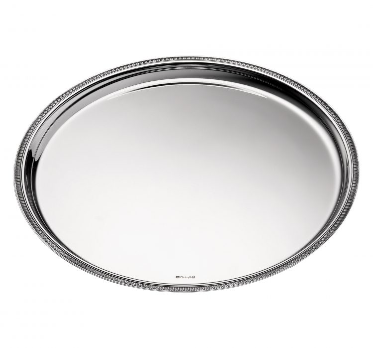 Large round silver best sale tray