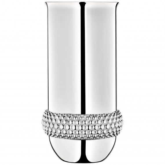 PERLES Silver-Plated Vase H:30cm /ø:15,5cm