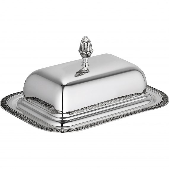 MALMAISON Silver-Plated Lidded Butter Dish 19x7,5cm