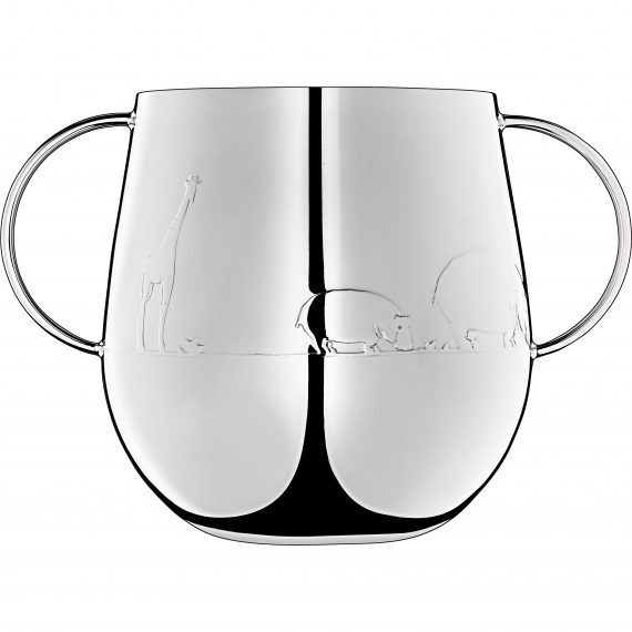 SAVANE Silver Plated Double-Handled Baby Cup H: 8 cm