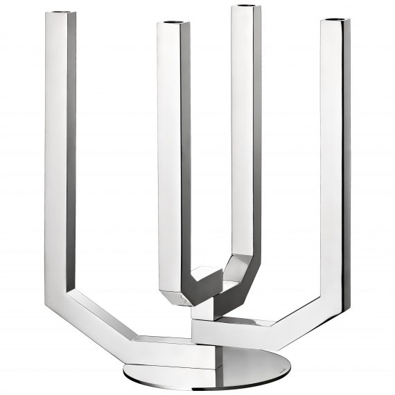 ARBORESCENCE Stainless Candelabra for Four Candles H: 43,9cm