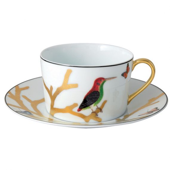 AUX OISEAUX Gift Boxed Set of 2 Breakfast Cups & Saucers 27 cl