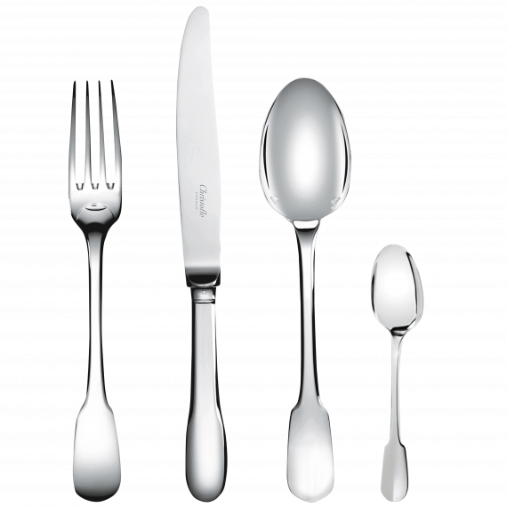 CLUNY 48-Piece Silver-Plated Flatware Set with Chest
