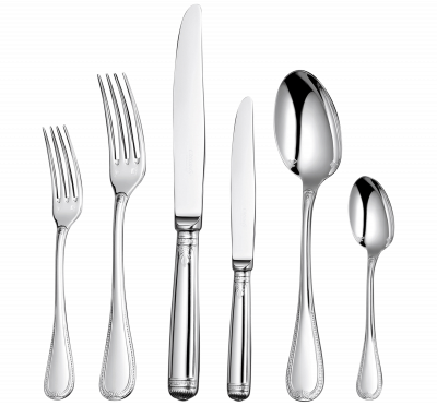 MALMAISON 110-Piece Silver-Plated Flatware Set for 12 People with Chest