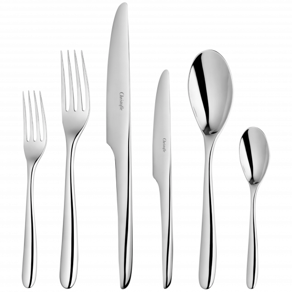 L'AME DE CHRISTOFLE 75-Piece Stainless Steel Flatware set for 12 people with Chest