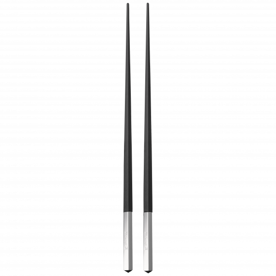 UNI Silver-Plated Black Japanese Chopsticks