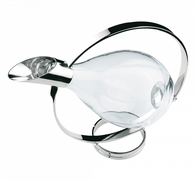 FIDELIO Silver-Plated and Glass Wine Decanter