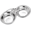 ANEMONE Silver-Plated Dual Bowl Serving Dish