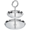 VERTIGO 2-Tier Silver-Plated Dessert Stand