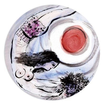 MARC CHAGALL - Σετ Δώρου με 6 Πορσελάνινα Πιάτα Φαγητού ø: 26 εκ.