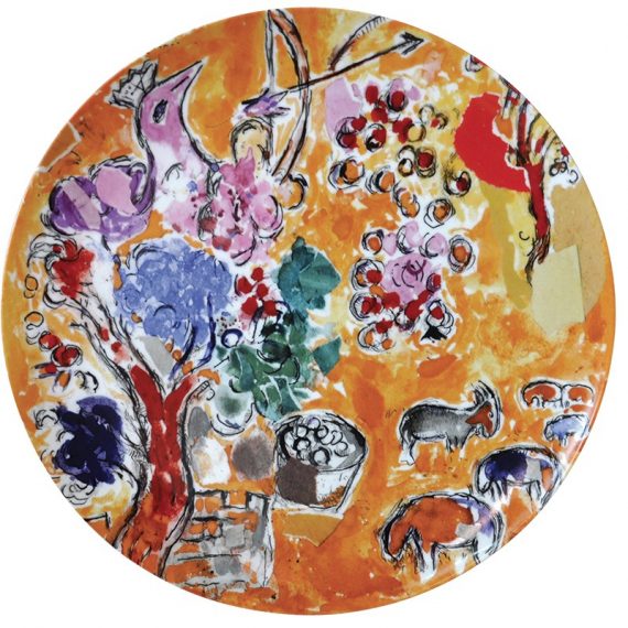 MARC CHAGALL - LES VITRAUX D'HADASSAH Large Round Platter ø: 38 cm