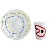JOAN MIRO - A TOUTE EPREUVE Set of 2 Assorted Espresso Cups & Saucers 7 cl