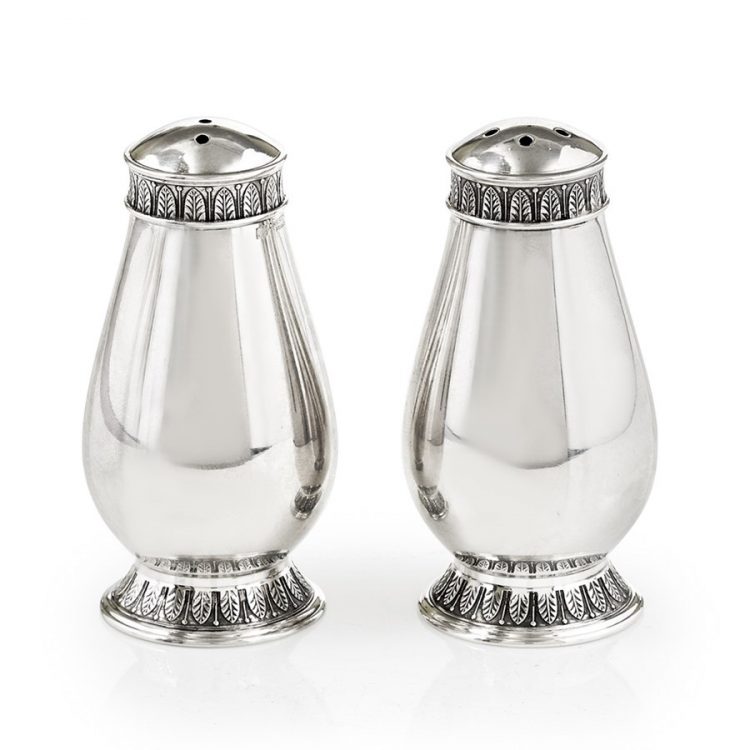 christofle+malmaison+silverplated+salt+++pepper