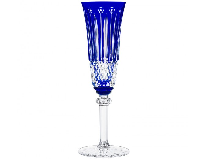 blue champagne flutes