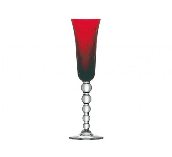 BUBBLES Red Champagne Flute