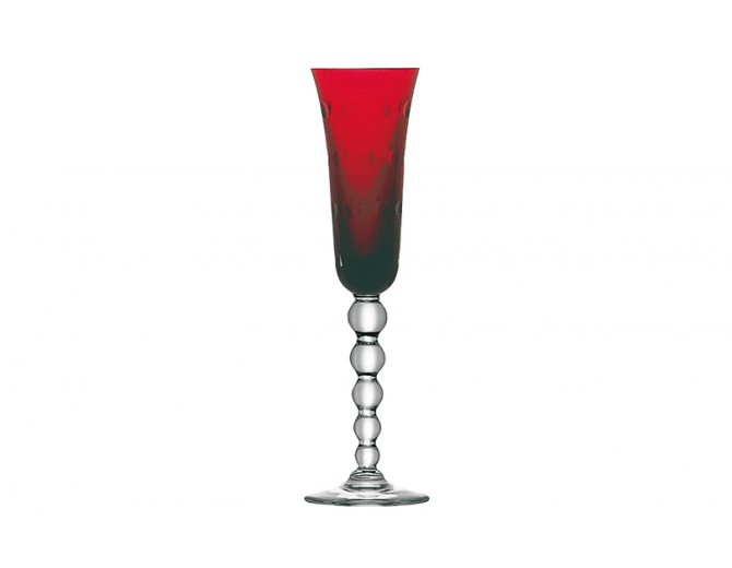 red champagne flutes