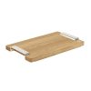 ROYAL CHEF Oak Cutting Board with Silver-Plated Handles - Small