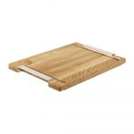 ROYAL CHEF Oak Cutting Board with Silver-Plated Handles - Large