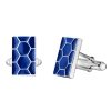 CODE ROYAL Sterling Silver Cufflinks Royal Blue
