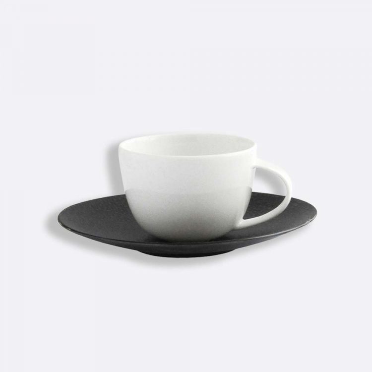 BULLE SABLE NOIR Coffee Cup and Saucer 7 cl