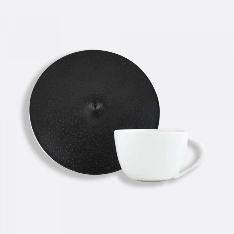 BULLE SABLE NOIR Coffee Cup and Saucer 7 cl