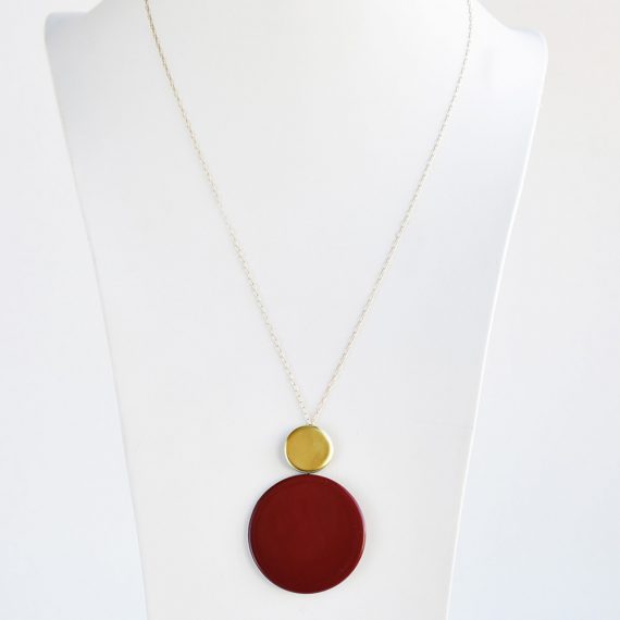 BE BOLD OVER BY IRIS APFEL Disque Corail Long Pendant