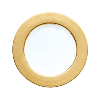 GUILLOCHÉ Gilded Πορσελάνινο Πιάτο Παρουσίασης