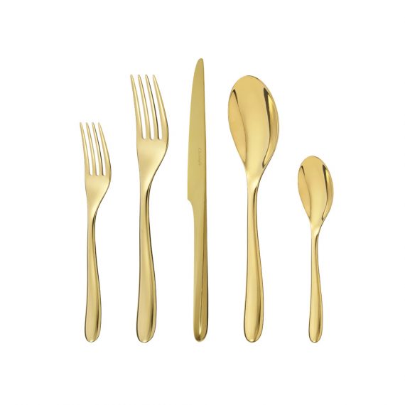 L'AME DE CHRISTOFLE - GOLD 36-Piece Stainless Steel Flatware Set for 6 People