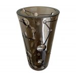 COMETE Large Crystal Vase - Grey