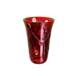 COMETE Crystal Vase - Red