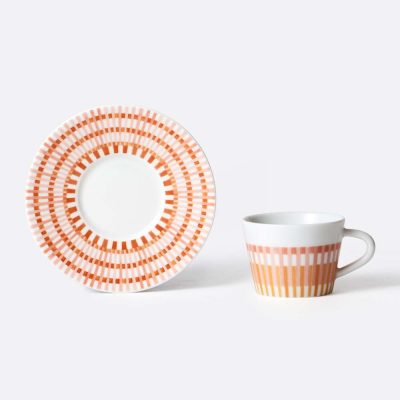 TERRA ROSA Set of 2 Espresso cups and saucers gift box 6 cl