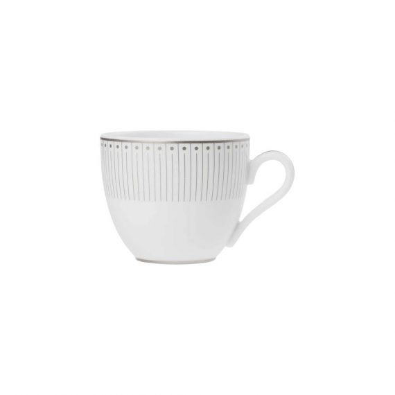 Bernardaud Ecume White Single Espresso Cup and Saucer