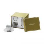 MALMAISON IMPÉRIALE PLATINUM Set of 2 Coffee Cups and Saucers Platinium Finish