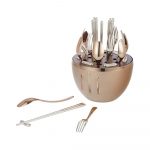 MOOD ASIA PRECIOUS 24-Piece Rose Gold Flatware Set for 6 people