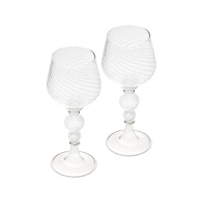 TOURBILLON Set of 2 white wine glasses