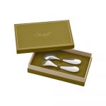 TALISMAN Silver-Plated Baby Spoon & Fork Set - Rose Quartz