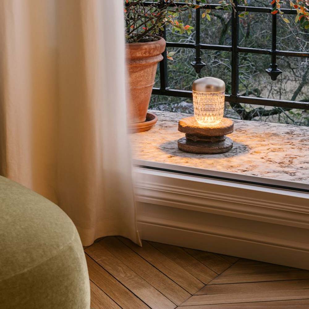 FOLIA MINI PORTABLE LAMP SILVER FINISH