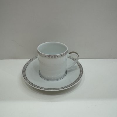 PERLES - CHRISTOFLE Set of 10 Espresso Cups & Saucers