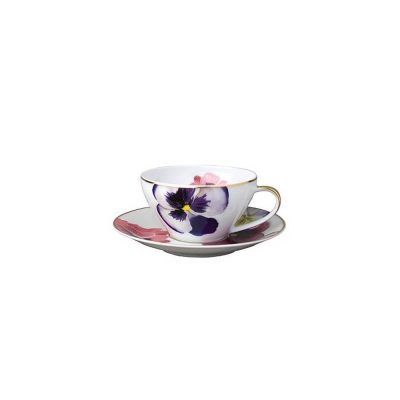 PENSEES - BERNARDAUD Set of 6 Tea Cups and Saucers