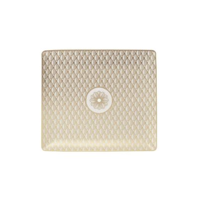 MALMAISON IMPERIALE GOLD Porcelain Rectangular Tray 17 x 15 cm