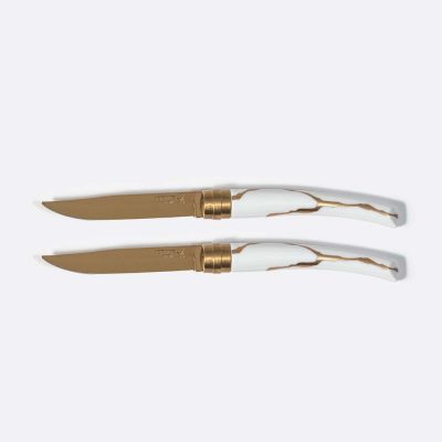 KINTSUGI Sarkis Set of 2 Miroir Or blade table knives