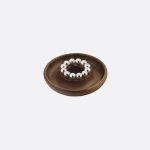 PERLES Silver-Plated and Walnut Candle Holder